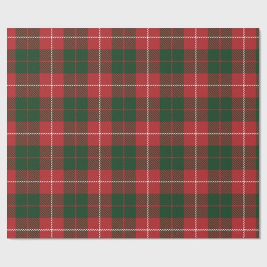 Pset Red Green Gecontroleerd Tartan Cadeaupapier (Vlak)