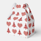 Pset Red Kerstbomen en Hearts Pattern Bedankdoosjes (Achterkant)