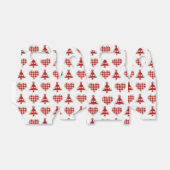 Pset Red Kerstbomen en Hearts Pattern Bedankdoosjes (Uitgevouwen)