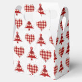 Pset Red Kerstbomen en Hearts Pattern Bedankdoosjes (Geopend)