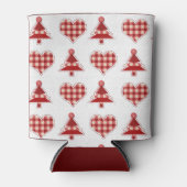 Pset Red Kerstbomen en Hearts Pattern Blikjeskoeler (Voorkant)