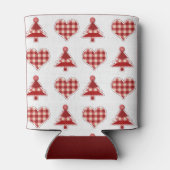 Pset Red Kerstbomen en Hearts Pattern Blikjeskoeler (Achterkant)