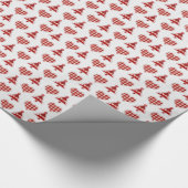 Pset Red Kerstbomen en Hearts Pattern Cadeaupapier (Hoek)