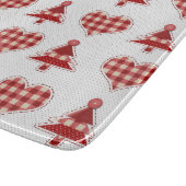 Pset Red Kerstbomen en Hearts Pattern Snijplank (Hoek)