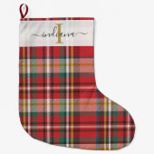 Pset Red Pattern Rustige kerstFeestdagen Grote Kerstsok (Voorkant)