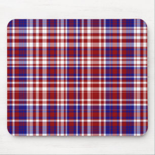 Pset, rood, wit, blauwe kleur. 01-MOUSEPAD Muismat