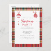 Pset Rustic Annual Corporate Kerstparty Uitnodiging Briefkaart (Voorkant / Achterkant)