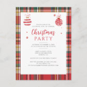 Pset Rustic Annual Corporate Kerstparty Uitnodiging Briefkaart (Voorkant)