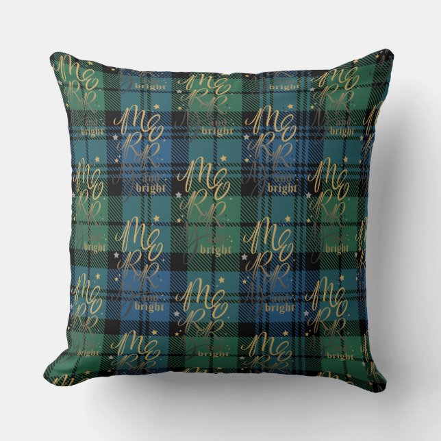 Pset Rustic Campbell Merry en Bright Tartan Kussen (Voorkant)