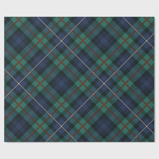 Pset Rustic Clan Robertson Check Tartan Cadeaupapier (Vlak)