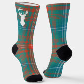 Pset Rustic Clan Wilson Oranje Tartan Sokken (Gebogen)