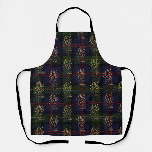 Pset Rustic Tartan Clan Malcolm Kerstfamilie Schort (Voorkant)