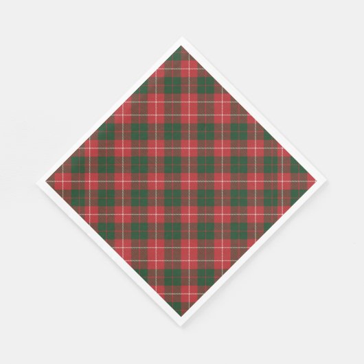 Pset Rustic Tartan Red Green Family Feestdagen Servet (Hoek)