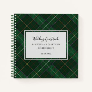 Pset Rustic Tartan Wedding Guest Book Notitieboek