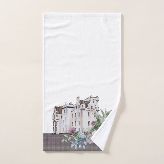 Pset Scottish Castle met vogels en bloemen Bad Handdoek (Handdoek)
