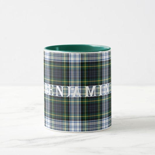 Pset Scottish Clan Gordon Green White Tartan Mok (Midden)