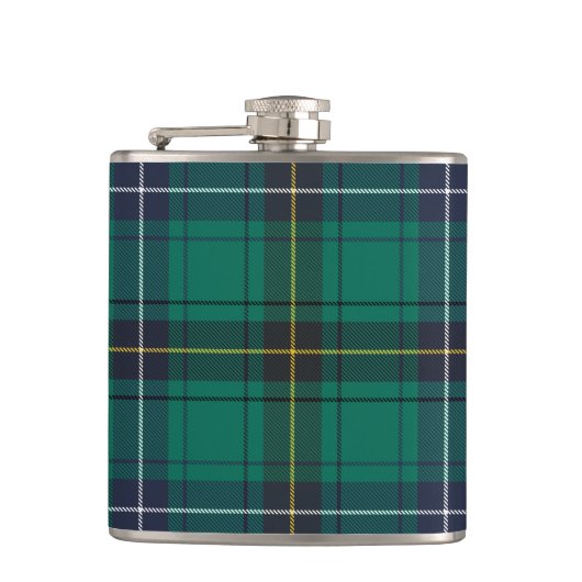 Pset Scottish Clan Henderson Green Black Check Heupfles (Voorkant)