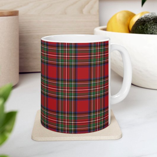 Pset Scottish Clan Stewart Red Green Blue Check Koffiemok