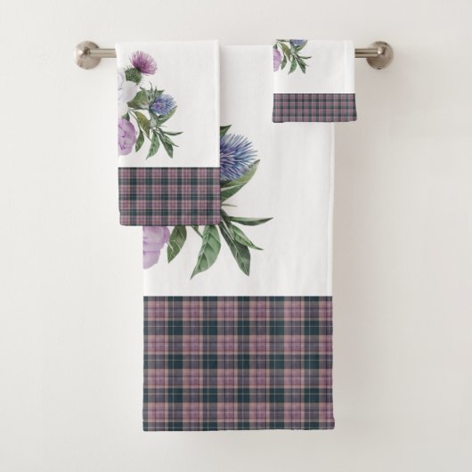 Pset Scottish Pattern Bad Handdoek (Insitu)