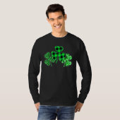 Pset Shamrock Leopard Camouflage Funny St Patrick T-shirt (Voorkant volledig)
