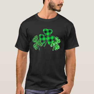 Pset Shamrock Leopard Camouflage Funny St Patrick T-shirt