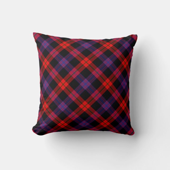 Pset Sierkussennen Brown Modern Tartan Pillow Kussen (Voorkant)