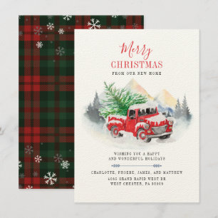 Pset Snowflake Holiday Moving Announement Notitiekaartje