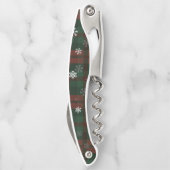 Pset Snowflakes Merry kerst Klassieke Kurkentrekker (Achterkant)