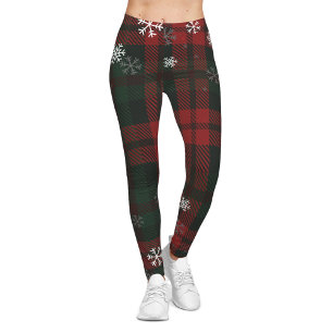 Pset Snowflakes Rustic Winter Kerstmis Leggings
