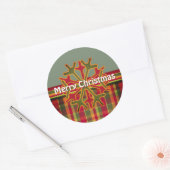 Pset & Stripes Snowflake Sticker Red Green Tan (Envelop)
