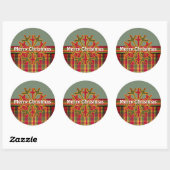 Pset & Stripes Snowflake Sticker Red Green Tan (Vel)