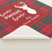 Pset Sweet Home Tartan Clan Thompson Gepersonalise Sherpa Deken (3/4)