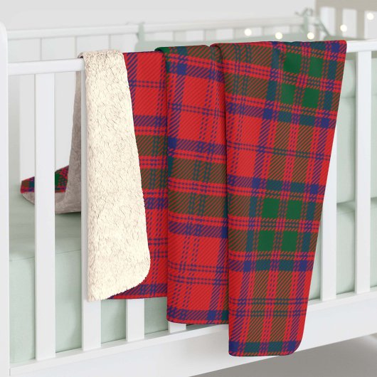 Pset Sweet Home Tartan Clan Thompson Gepersonalise Sherpa Deken