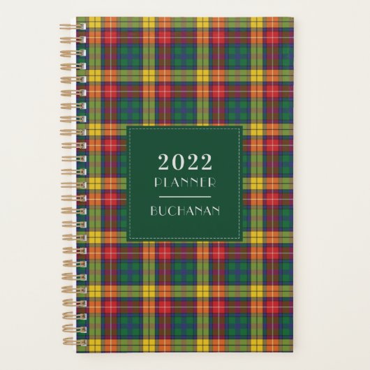 Pset Tartan 2022 Clan Buchanan Planner (Voorkant)