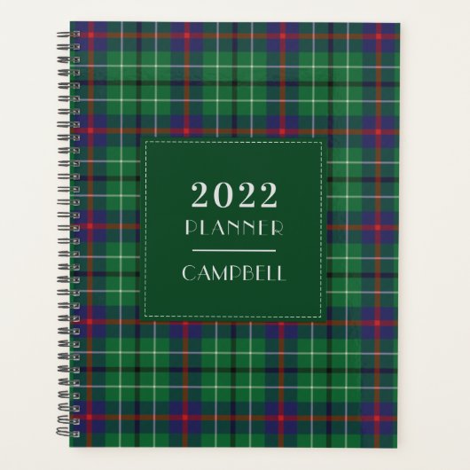 Pset Tartan 2022 Clan Duncan Gecontroleerd Planner (Voorkant)