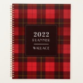 Pset Tartan 2022 Clan Wallace Red Gecontroleerd Planner (Voorkant)