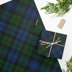 Pset Tartan Campbell Militair Groen Patroon Cadeaupapier