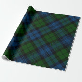 Pset Tartan Campbell Militair Groen Patroon Cadeaupapier (Uitgerold)