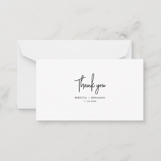 Pset Tartan Campbell Rustic Weddenschap Bedankt Notitiekaartje (Voorkant)