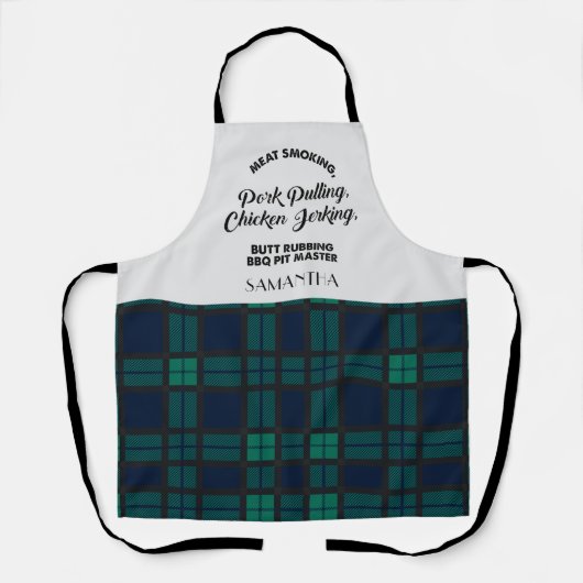 Pset Tartan Clan Blackwatch Checkered Kitchen Schort (Voorkant)
