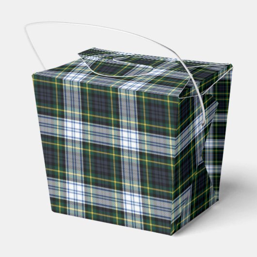 Pset Tartan Clan Gordon White Green Classic Bedankdoosjes (Achterkant)