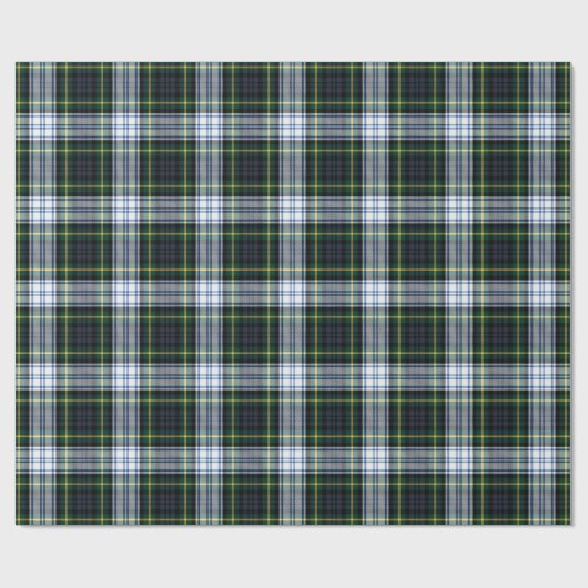 Pset Tartan Clan Gordon White Green Holiday Cadeaupapier (Vlak)