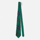 Pset Tartan Clan Henderson Green Blue Check Stropdas (Voorkant)