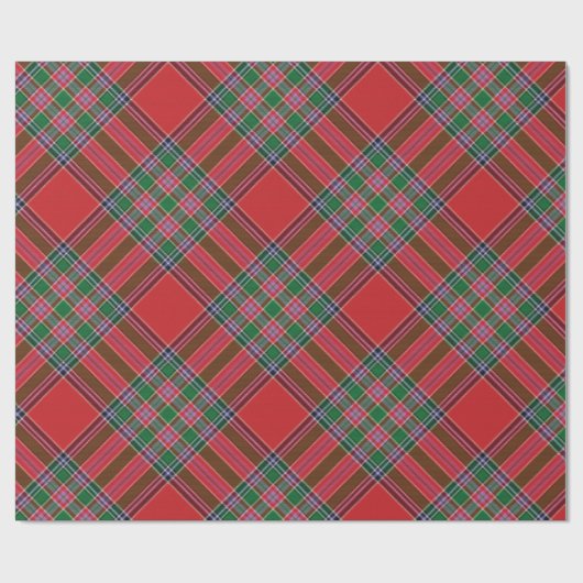 Pset Tartan Clan MacBean Green Pattern Cadeaupapier (Vlak)