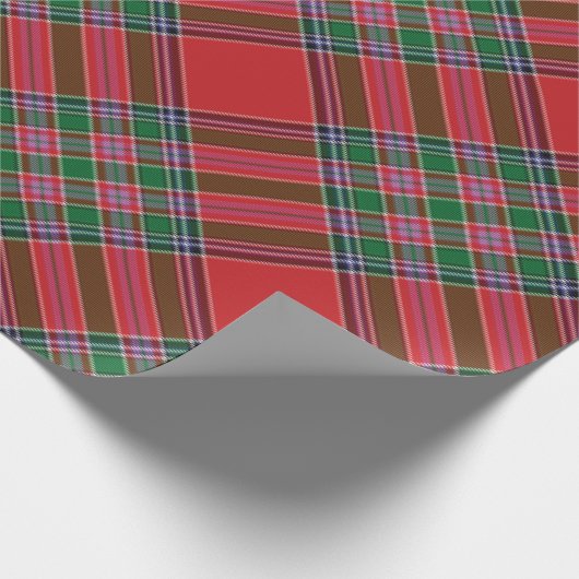 Pset Tartan Clan MacBean Green Pattern Cadeaupapier (Hoek)