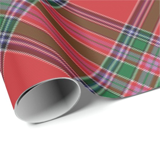 Pset Tartan Clan MacBean Green Pattern Cadeaupapier (Rol Hoek)