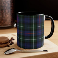 Pset Tartan Clan MacKenzie Green Black Check