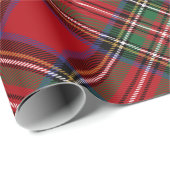 Pset Tartan Clan Stewart Red Green Patroon Cadeaupapier (Rol Hoek)