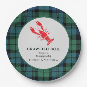 Pset Tartan Crawfish Boil Engagement Party Papieren Bordje