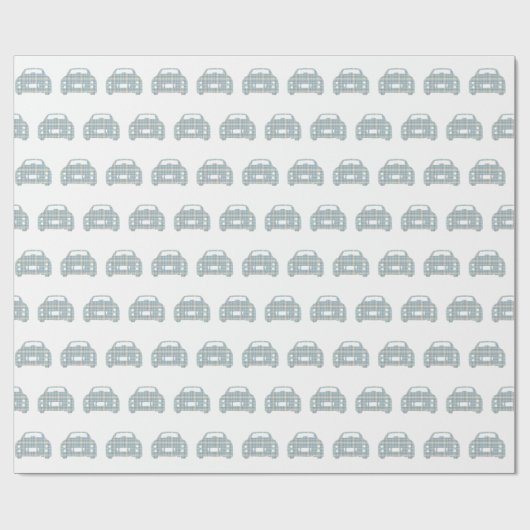 Pset Tartan Figaro Car Pattern Wrapping Paper Cadeaupapier (Vlak)